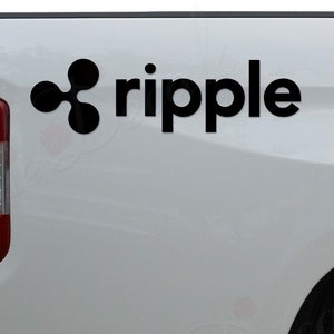 Ripple Cryptocurrency Crypto XRP Coin Die Cut Vinyl Decal Sticker For Car Truck Motorcycle Window Bumper Wall Home Office Decor