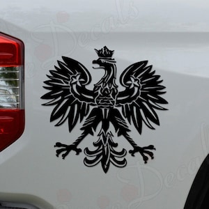 Polish Eagle Emblem Poland Coat of Arms Die Cut Vinyl Decal Sticker For Car Truck Motorcycle Window Bumper Wall Home Office Decor