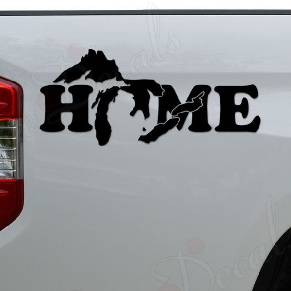 Michigan Great Lakes State Home Love  Map Die Cut Vinyl Decal Sticker For Car Truck Motorcycle Window Bumper Wall Home Office Decor