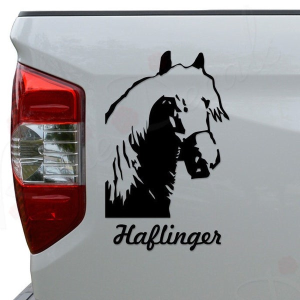 Haflinger Horse Pony Farm Ranch Die Cut Vinyl Decal Sticker For Car Truck Motorcycle Window Bumper Wall Home Office Decor