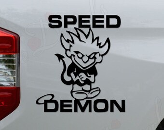 Speed Demon #5 Decal Sticker JDM Funny Vinyl Car Window Bumper Truck Wall 7" 