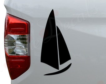 Sailboat Nautical Boat Sailing Sailor Sail Die Cut Vinyl Decal Sticker For Car Truck Motorcycle Window Bumper Wall Home Office Decor