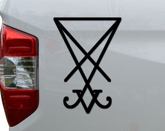 Lucifer Sigil Satan Seal Symbol Die Cut Vinyl Decal Sticker For Car Truck Motorcycle Window Bumper Wall Home Office Decor