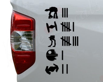 Kill Count Empire Spaceship Death Star Walker Die Cut Vinyl Decal Sticker For Car Truck Motorcycle Window Bumper Wall Home Office Decor