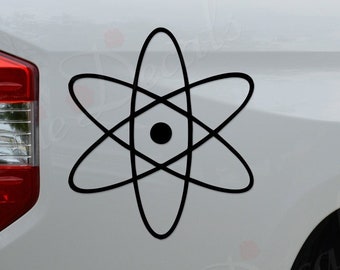 Atom Element Science Proton Electron Nucleus Die Cut Vinyl Decal Sticker For Car Truck Motorcycle Window Bumper Wall Home Office Decor