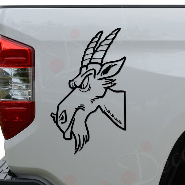 Angry Old Goat Mountain Horn Wild Animal Die Cut Vinyl Decal Sticker For Car Truck Motorcycle Window Bumper Wall Home Office Decor