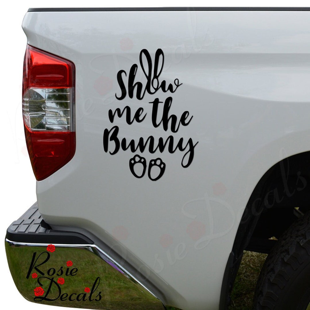 Timfoil Rabbitears Funny Funny Show Me the Bunny Rabbit Hare Ears Die Cut Vinyl Decal Sticker ...