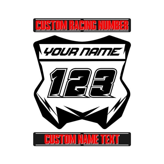 Racing Number Plate Sticker