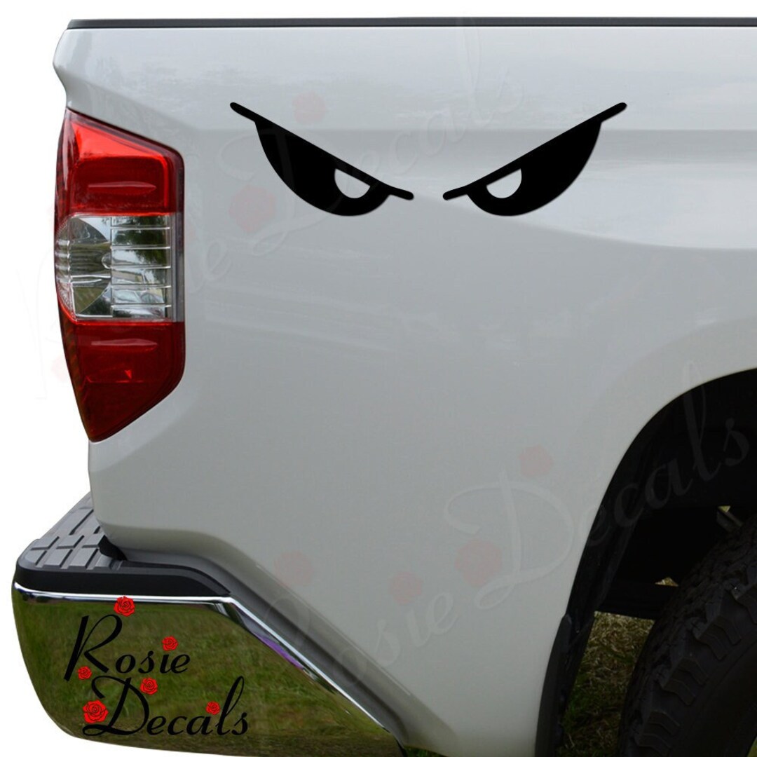 Mean Angry Alert Eyes Stare Look Die Cut Vinyl Decal Sticker for Car ...