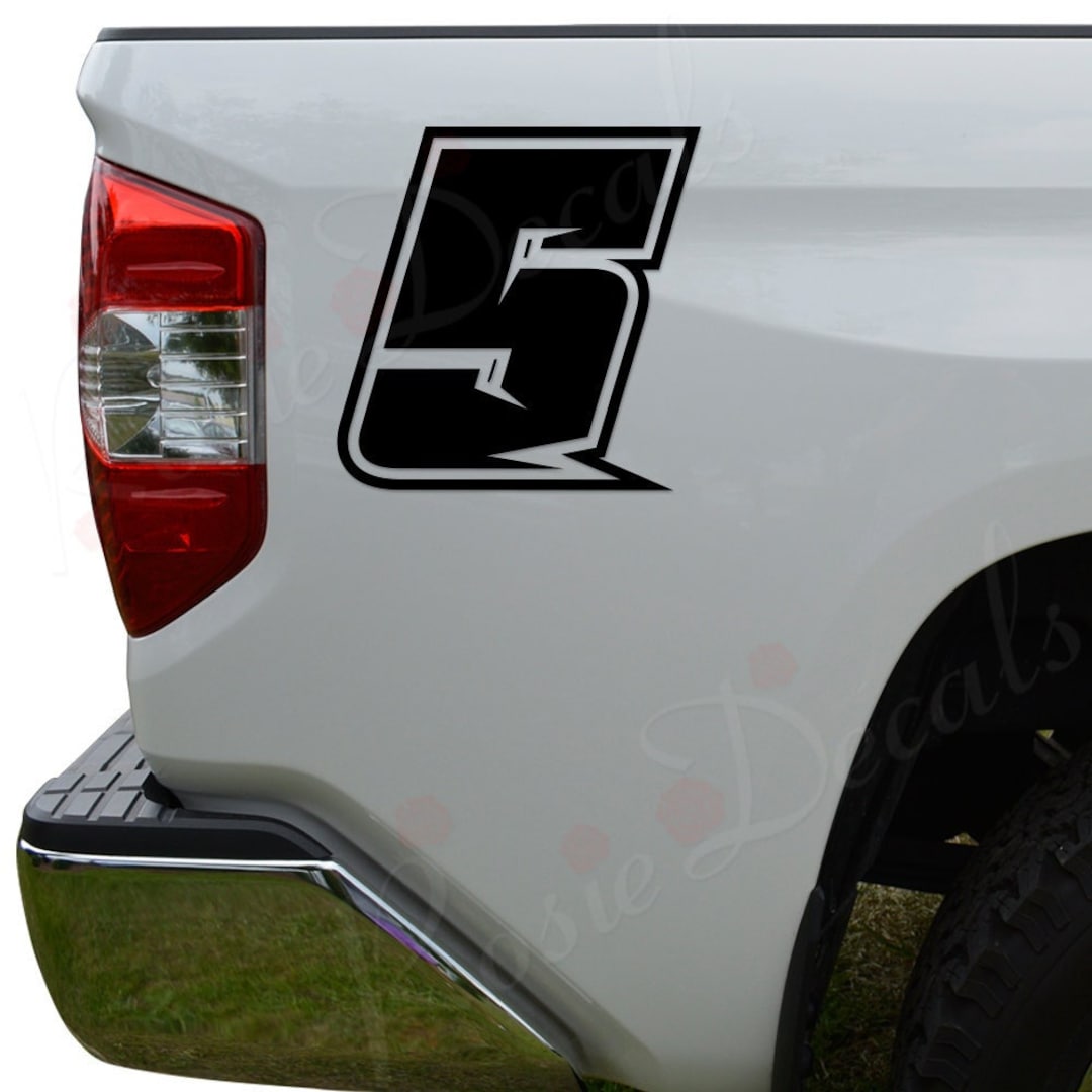 Racing Race Number 5 Style #21 Go Kart Helmet Die Cut Vinyl Decal ...