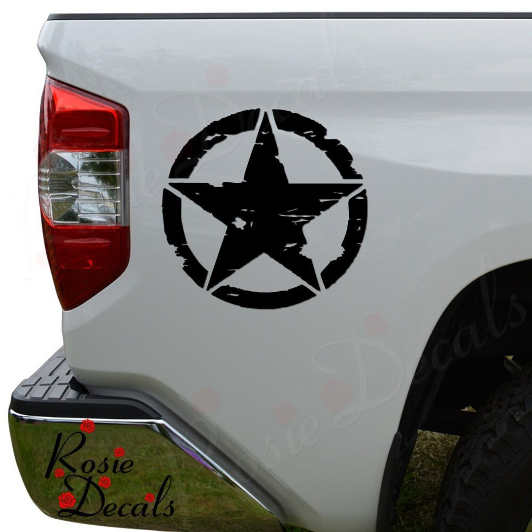 Dispatch Star Sticker Distress Star Army Military #02 Die Cut Vinyl Decal Sticker for Car ...