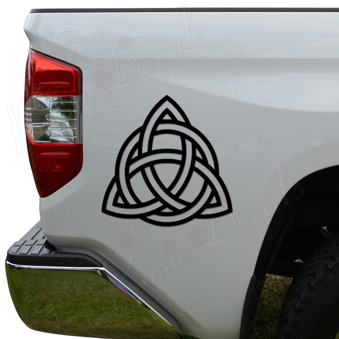 Trinity Triquetra Heart Vinyl Car Decal Celtic Knot Knotwork Outlander