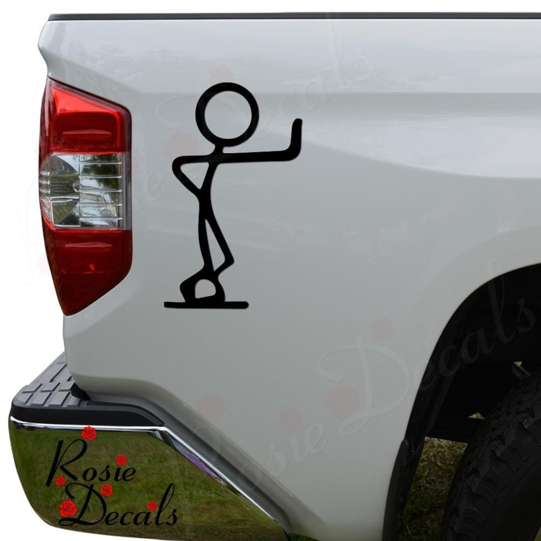 Stick Figure Man Leaning Stickman Die Cut Vinyl Decal Sticker for Car ...