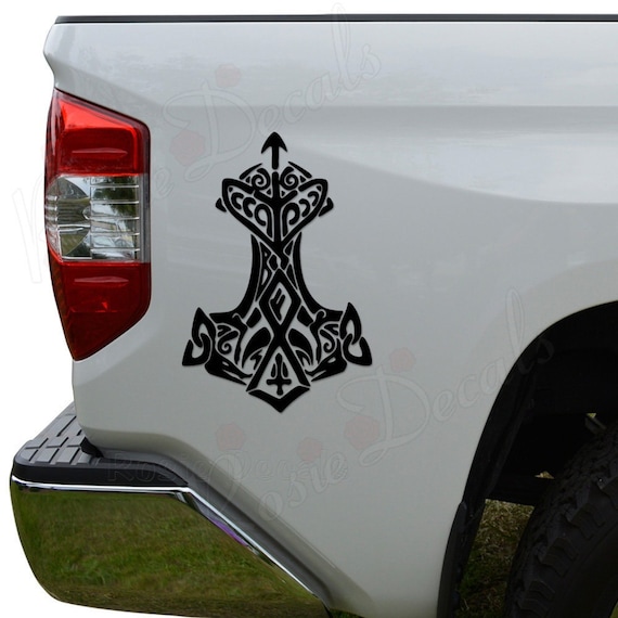 Viking Thor Hammer Norse God Die Cut Vinyl Decal Sticker For Car Truck Motorcycle Window Bumper Wall Home Office Decor