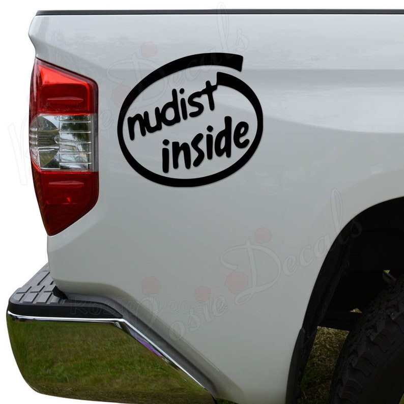 Nudist Inside Nude Die Cut Vinyl Decal Sticker for Car Truck Etsy