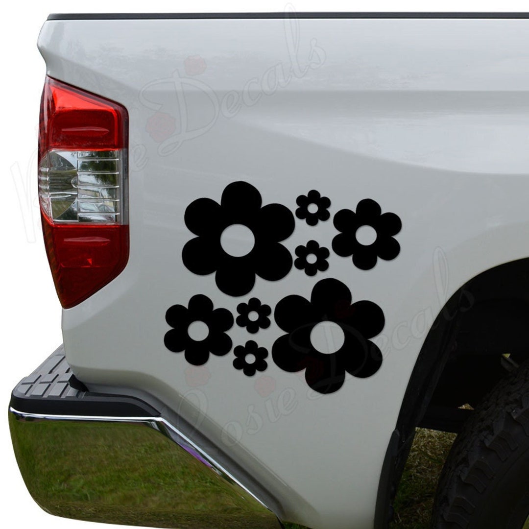 Groovy Flowers Petals Retro Die Cut Vinyl Decal Sticker for Car Truck ...