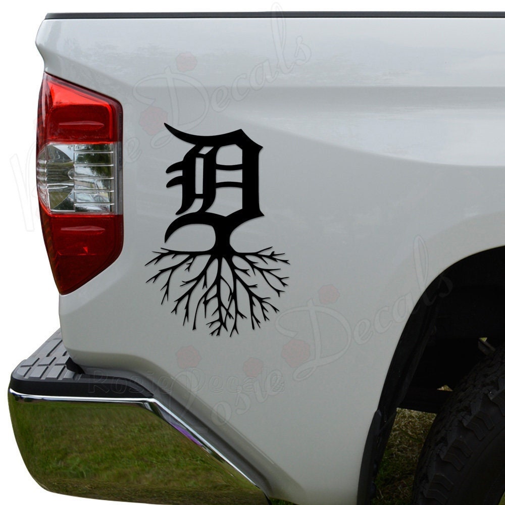 Detroit Proud Roots Culture Tree Die Cut Vinyl Decal Sticker For Car Truck Motorcycle Window Bumper Wall Home Office Decor