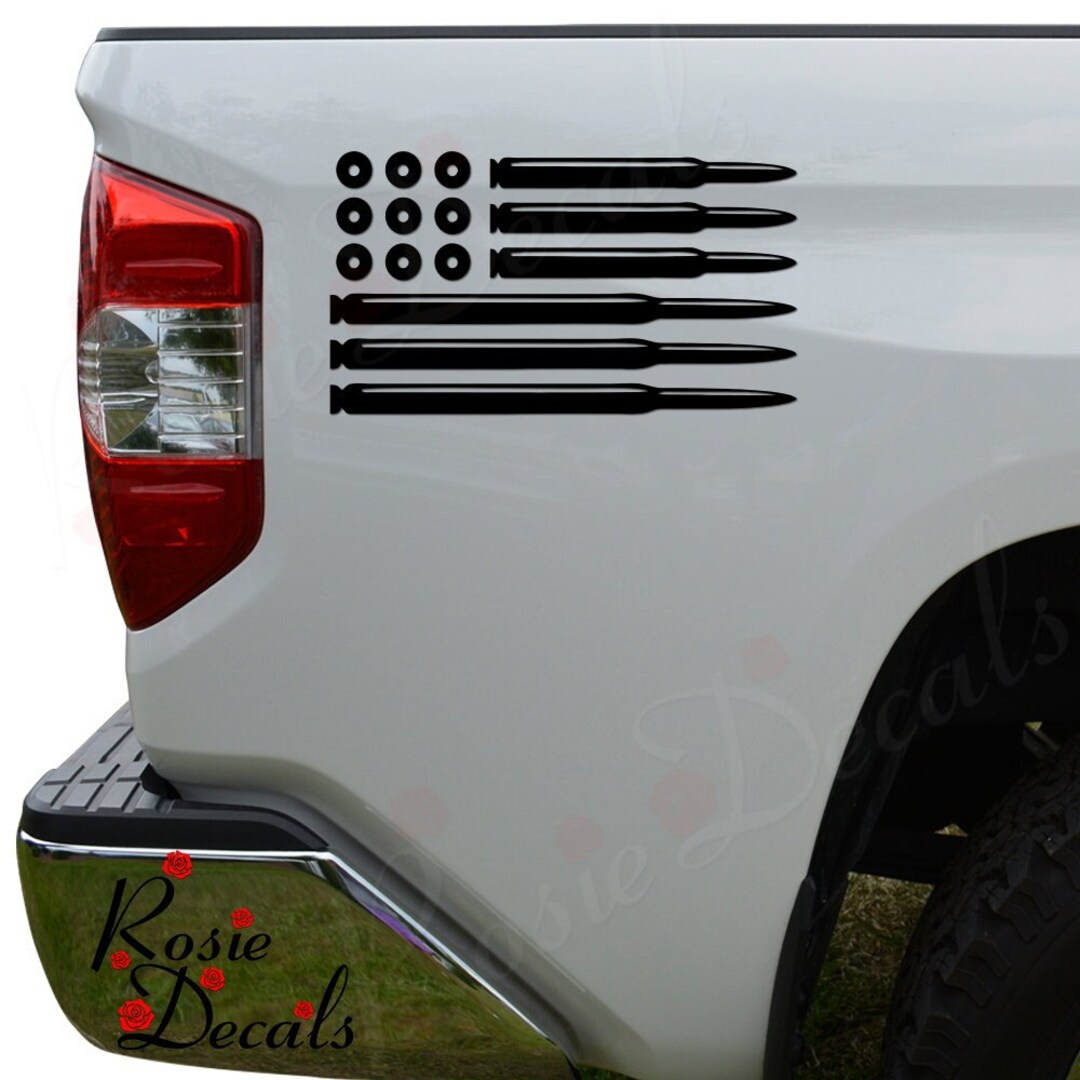 Gun Rights Bumper Sticker American Flag Bullets Ammo 2A 2nd Amendment Gun Rights Die Cut Vinyl ...