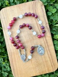 Saint Monica Catholic Chaplet, Handmade, Corded, Stone Beads, Catholic Converts, Mothers, Widows, Wives, Difficult Marriages