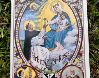 Garland of Roses, Rosary Book, Meditation for the 15 Decade Rosary, Fatima, Louis de Montfort, Catholic