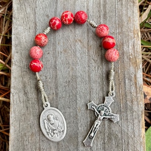Saint Nicholas Catholic Chaplet, Patron of Children, Christmas, Handmade, Corded