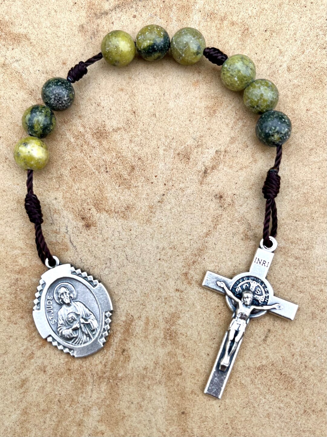 Saint Jude Thaddeus Catholic Corded Chaplet, Handmade, Patron of Lost ...