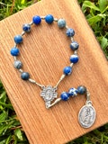 Stella Maris, Our Lady Star of the Sea Catholic Chaplet, Corded, Handmade, Stone, Sacred Heart