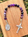 Saint Andrew Christmas Chaplet, Novena, Corded, Catholic, Handmade, Stone