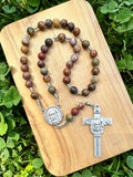 Holy Face Catholic Chaplet, Corded, Handmade, Stone, Passion of Jesus