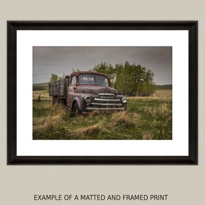 Rusty Antique Abandoned Classic Dodge Farm Truck Resting In An Overgrown Field In Rural Canada Fine Art Photography Prints, Canvas, Metal image 2