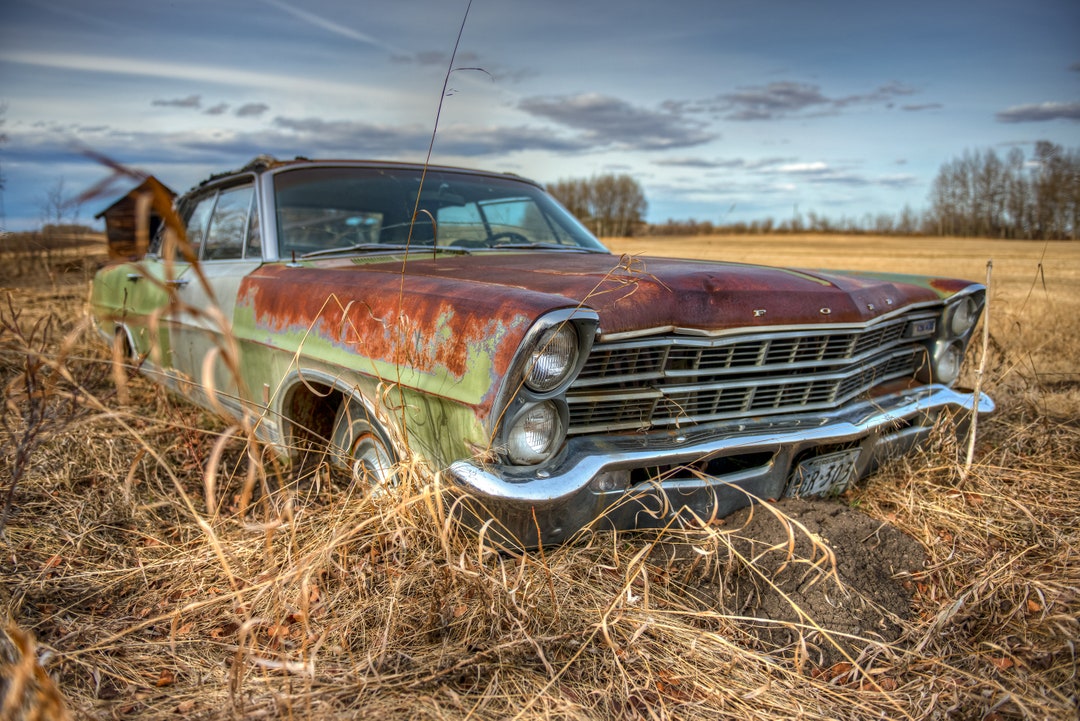Rusty Antique Abandoned Vintage Classic 60's Ford Sedan - Etsy