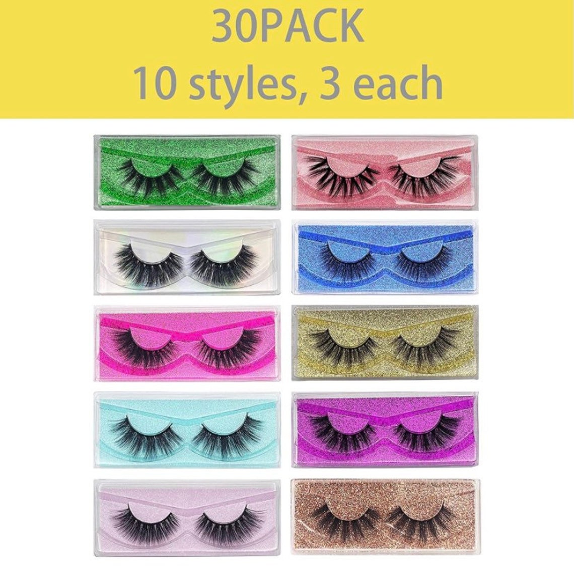 Wholesale Eyelashes Bulk 30 Pack Lashes 1220mm 5D Mink Etsy