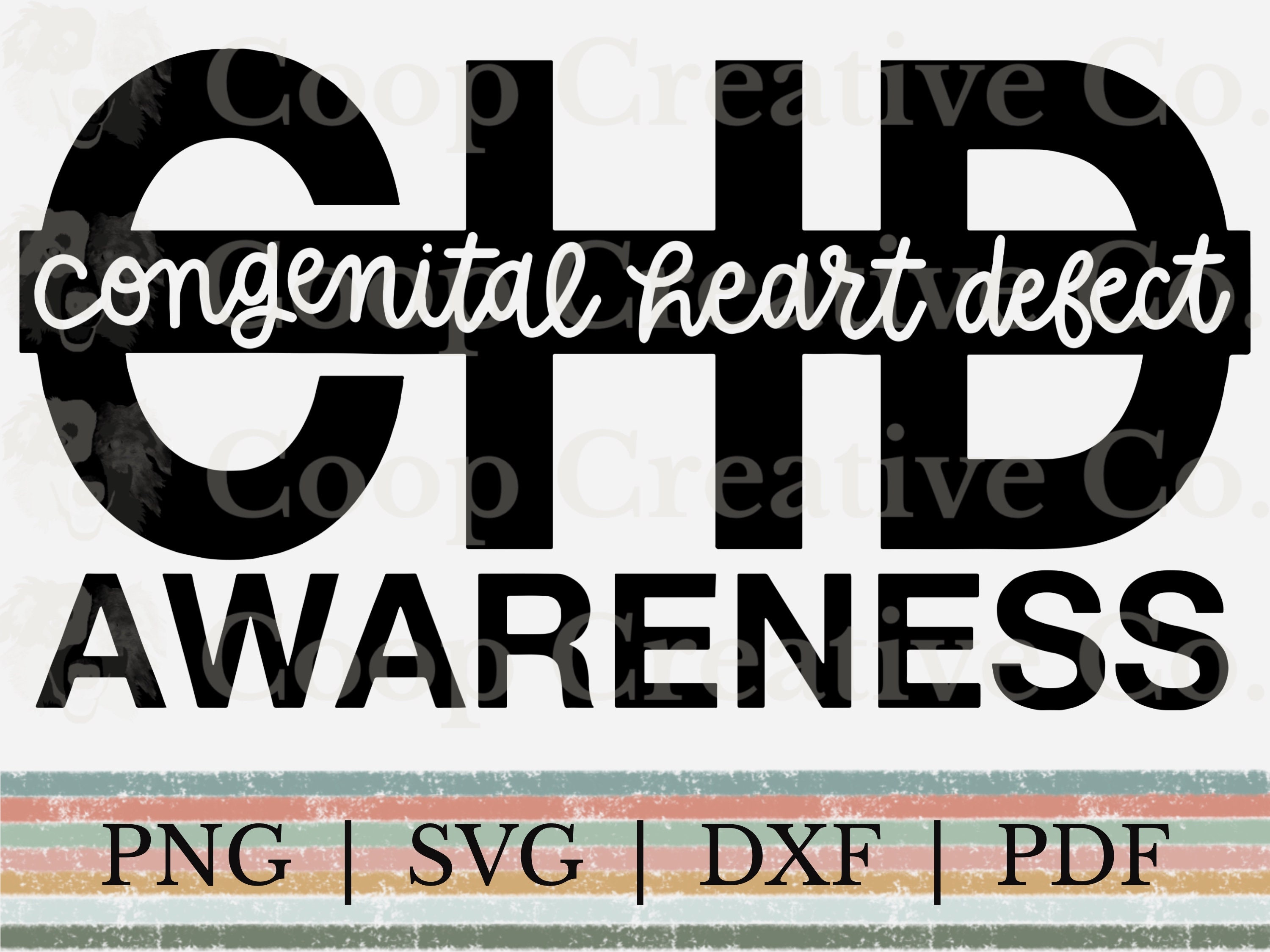 CHD Awareness Graphic Congenital Heart Defect CHD Awareness Etsy