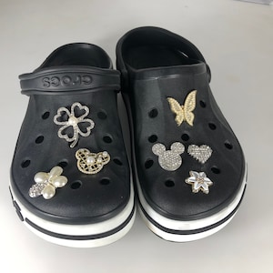 Bling Butterfly, Flowers, Heart Shoe Charms - Gold and Silver