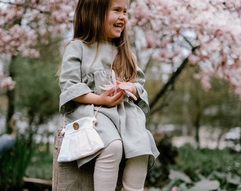 Linen Bell Sleeve Dress