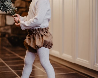 Linen Ruffle Bloomers