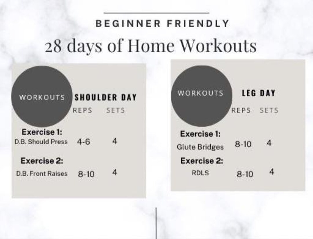 Workout Programm Home Workout-Programm 28 Tage - Etsy Österreich