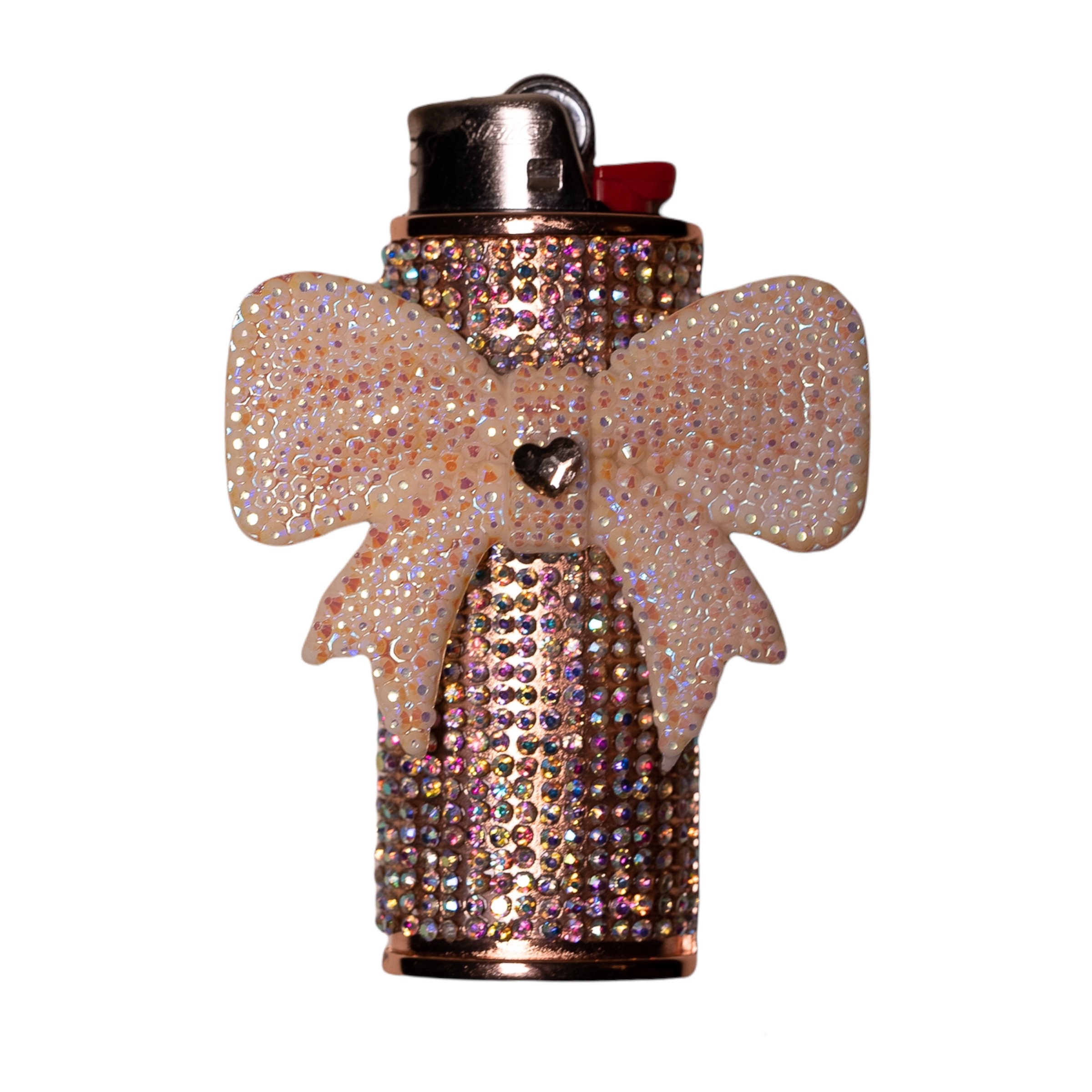 bling cigarette lighters Sparkly Bling Crystal Rhinestone Cigarette Lighter Cover Case Sleeve Bow