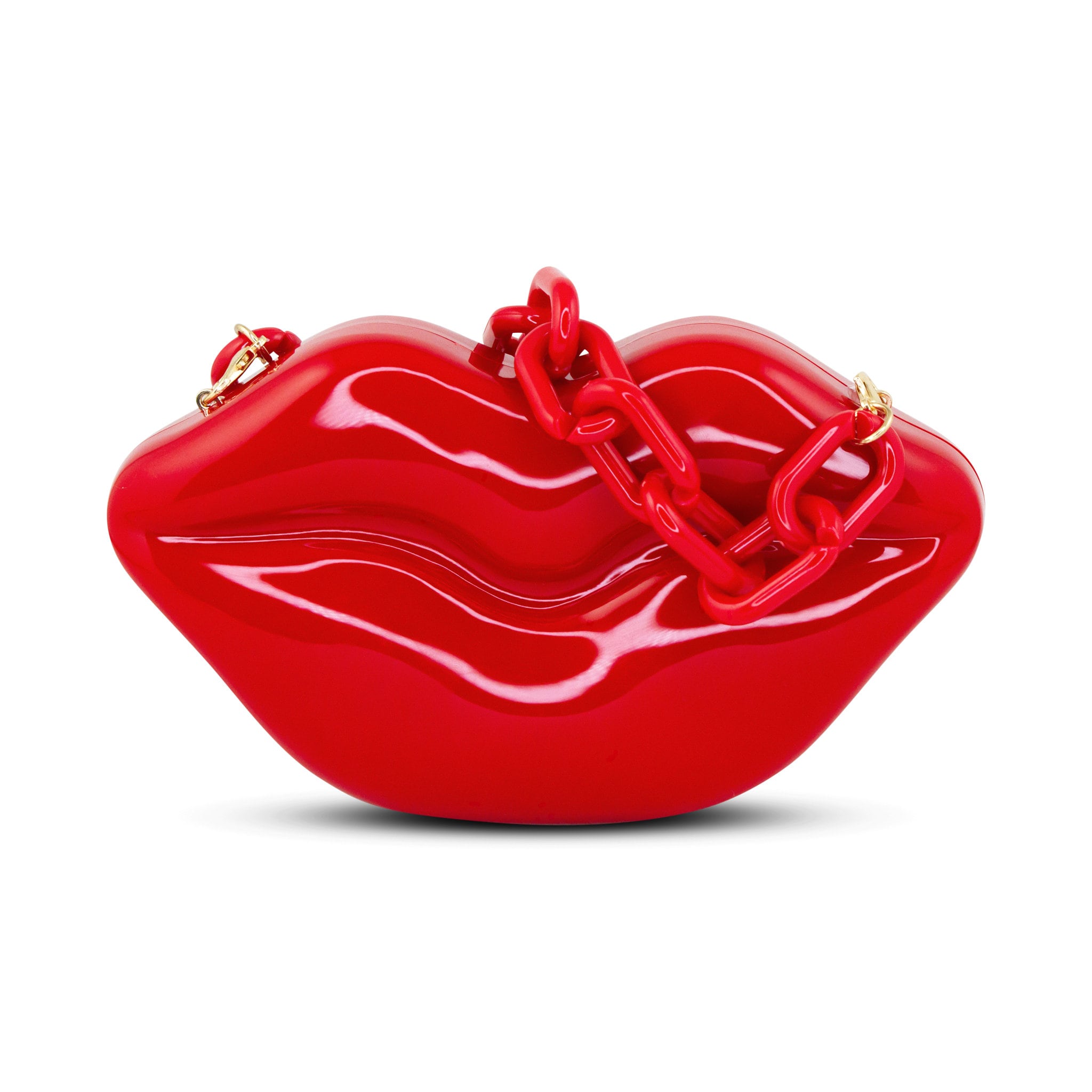 Lips Clutch With Chain Strap Full Rhinestone Diamond Ball Bag Evening Party Handbag Bling Bling