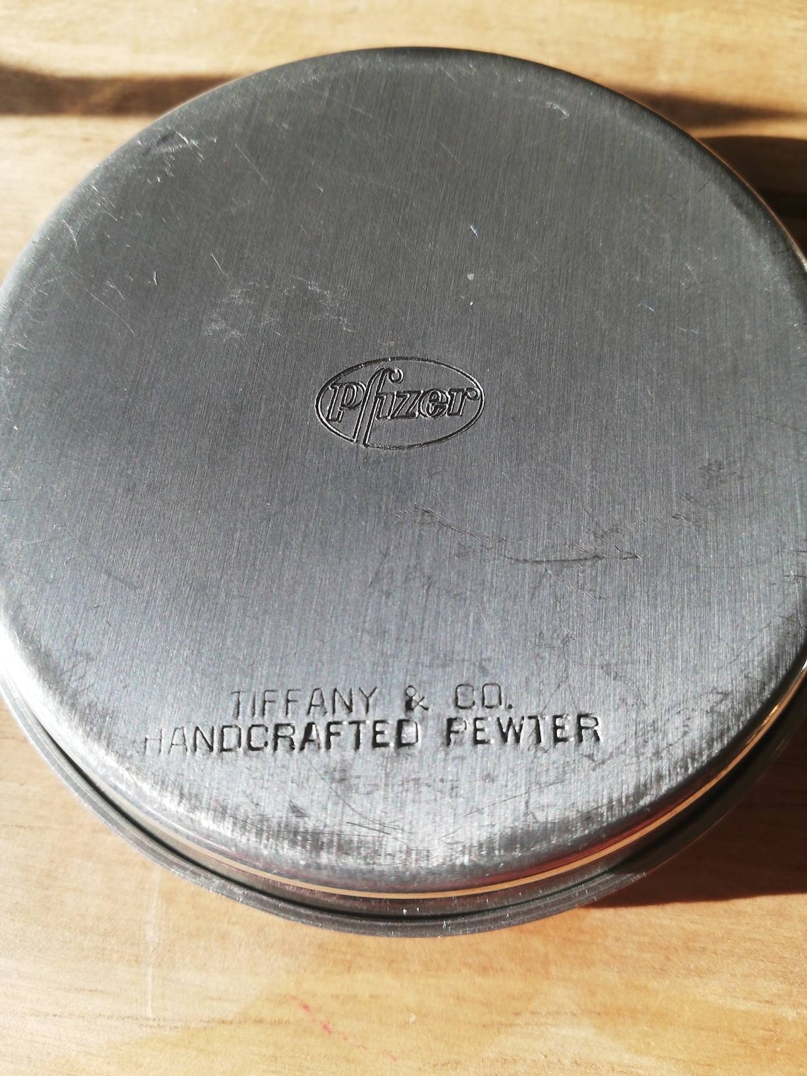 TIFFANY & CO. Handcrafted Pewter Jewellery Trinket Box circa Etsy