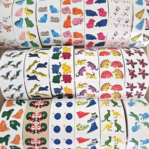 Vintage Fuzzy Stickers From the Roll, Great7, 3D Dimensional, YOU CHOOSE, One Mod