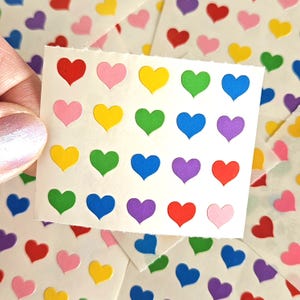 Mrs Grossman's Rainbow Hearts Stickers: Vintage 1980s, Retired, 1984, One Mod