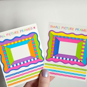 Mrs Grossman's Wavey Small Picture Frame Stickers: You Choose, Y2K Rainbow Squiggles (2000)