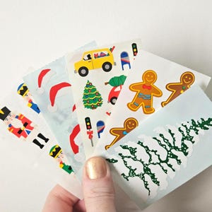 Mrs Grossman's Christmas Sticker Half Strips, You Choose, Vintage 1990s Holiday
