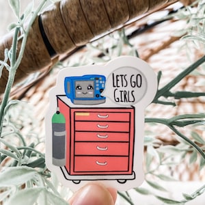 Let’s go girls Crash Cart sticker nurse medical humor