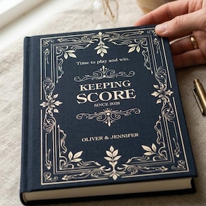 Personalized Game Night Score Book, Couples Board Game Tracker Journal (150 Pages)