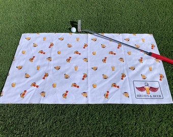 CLEARANCE! Birdies & Beer Golf Towel