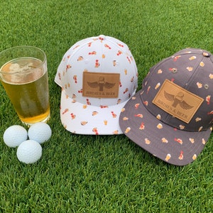 Birdies & Beer Pattern Adjustable Hat image 1