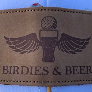 Birdies & Beer Pattern Adjustable Hat image 6