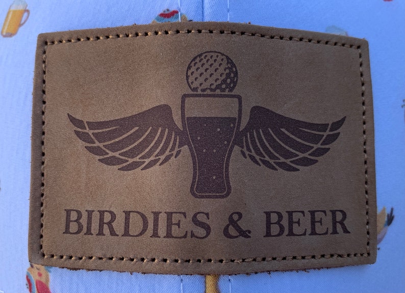 Birdies & Beer Pattern Adjustable Hat image 6